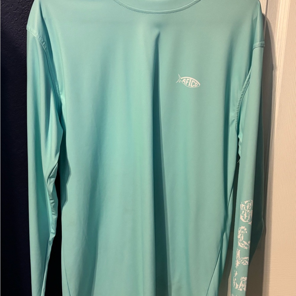 AFTCO Teal Performance Long Sleeve